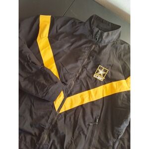 US‎ Military Men's APFU Jacket Army Black and Gold PT Fitness Windbreaker